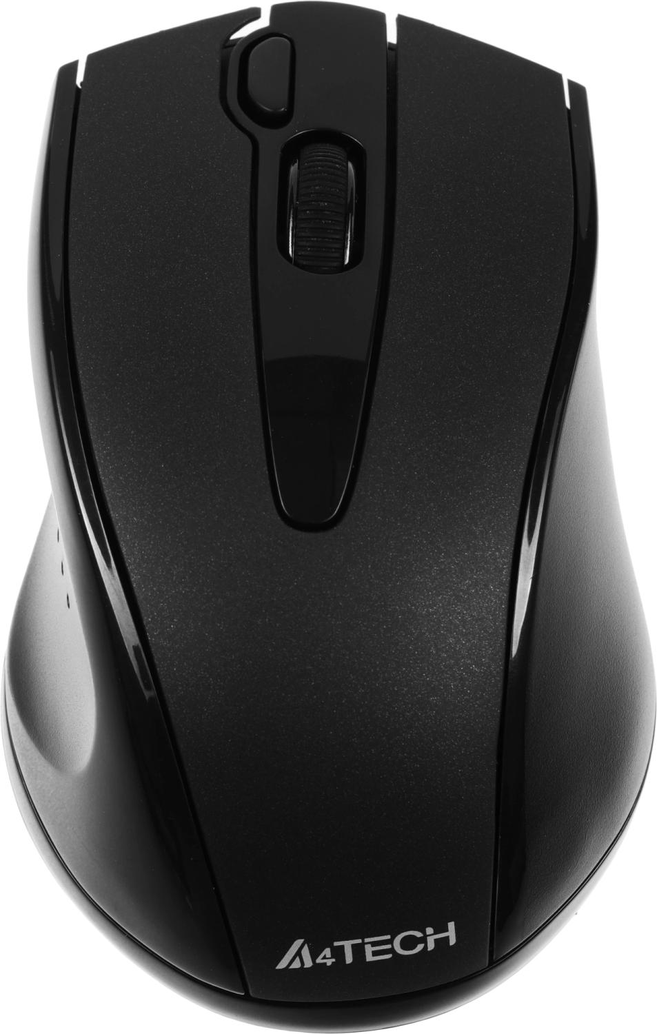 Мышь A4Tech V-Track G9-500FS черный оптическая 1200dpi silent беспров. USB 4but