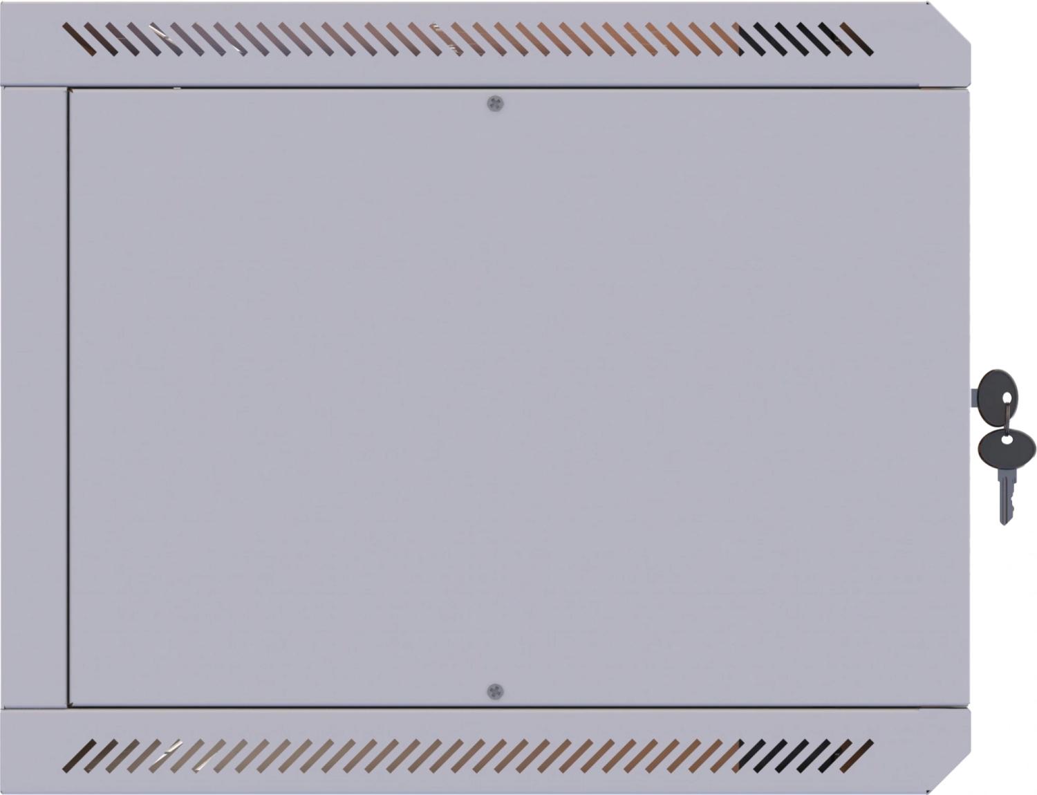 Шкаф коммутационный Suprlan ТВЛ-6U-600-350-СР (05-1060) настенный 6U 600x350мм пер.дв.стекл направл.под закл.гайки 70кг RAL 7035 285мм 13.3кг 360мм металл