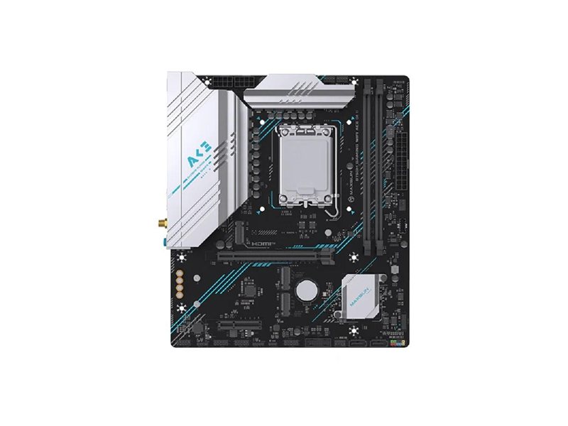 MAXSUN MS-B760M GAMING WIFI ACE D4 II (Socket 1700, mATX, 2*DDR4(64b), DP/HDMI, 2*SATA3, 3*M.2, 1xPCI-E x16 /1xPCI-E x1, 6*USB 2.0, 2*USB 3.2 GEN1, LAN 1*1G,  Bluetooth, Wi-Fi 802.11ax, RTL)