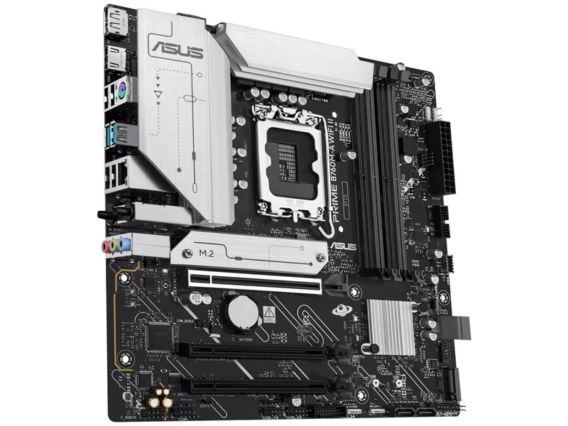 Материнская плата Asus PRIME B760M-A WIFI II Soc-1700 Intel B760 4xDDR5 mATX AC`97 8ch(7.1) 2.5Gg RAID+HDMI+DP