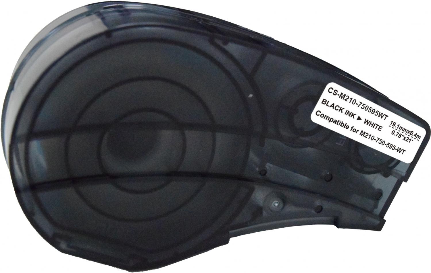 Картридж ленточный Cactus CS-M210-750595WT M210-750-595-WT черный на белом 19.1x6.4 для Brady M210/M211/M210-LAB с чипом
