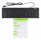 Клавиатура Acer OKW010 черный USB slim Multimedia (ZL.KBDEE.002) кабель 1.45м
