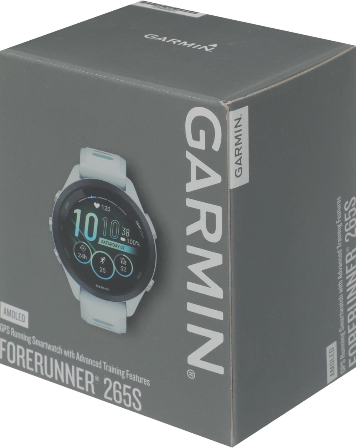 Смарт-часы Garmin Forerunner 265S 27.5мм 1.1" AMOLED корп.белый рем.белый (010-02810-14)