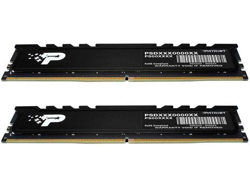 Память DDR5 2x16GB 5600MHz Patriot PSP532G5600KH1 Signature Premium RTL PC5-44800 CL46 DIMM UDIMM 288-pin 1.1В kit single rank с радиатором Ret