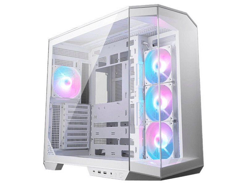 Корпус MSI MAG Pano 100R PZ WHITE , Mid Tower, ATX, 2xUSB 3.2 Gen 1, 1xUSB 3.2 Gen2 Type-C, 3x120mm ARGB Reverse Blade Fan, 1x120mm ARGB Fan, ARGB+PWM Control Board,Tempered Glass Window, Brown Box