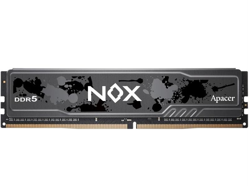 Оперативная память Apacer DDR5 16GB 5200MHz DIMM NOX Black Gaming Memory (PC5-41600) CL40 1.25V (Retail) 2048*8 Heat Sink (Retail) 3 years (AH5U16G52C522MBAA-1)