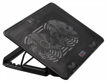Подставка для ноутбука Buro BU-LCP156-B214H 15.6" 355x255x30мм 2xUSB 2x 140ммFAN 900г металлическая сетка/пластик черный