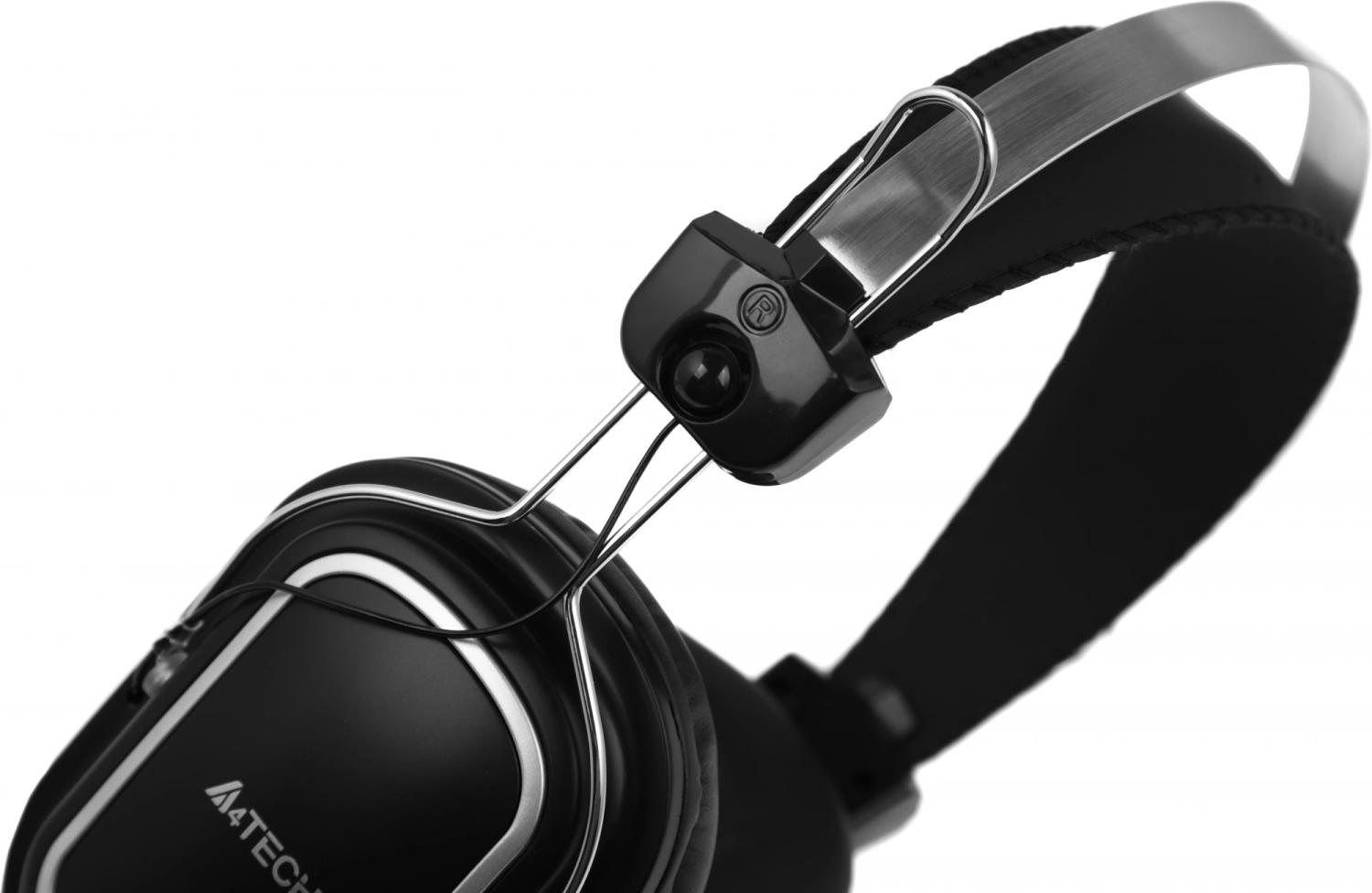 Наушники с микрофоном A4Tech HU-50 черный 2м накладные USB оголовье