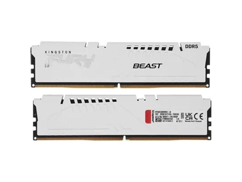 Память DDR5 2x16GB 6000MHz Kingston KF560C30BWEK2-32 Fury Beast RTL Gaming PC5-48000 CL30 DIMM 288-pin 1.4В kit single rank с радиатором Ret