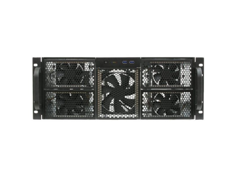 Procase RE411-D11H0-E-55 Корпус 4U server case,11x5.25+0HDD,черный,без блока питания,глубина 550мм,MB EATX 12"x13"