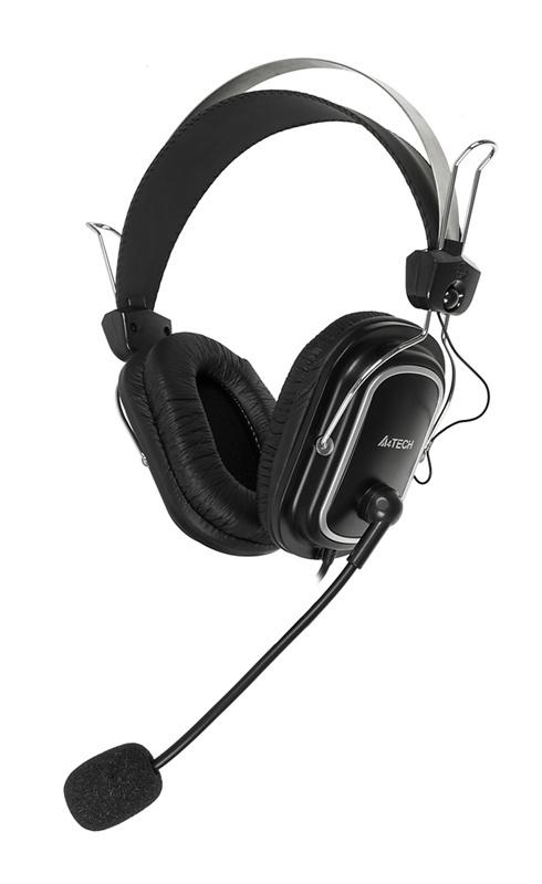Наушники с микрофоном A4Tech HS-50 черный 2.5м мониторные оголовье