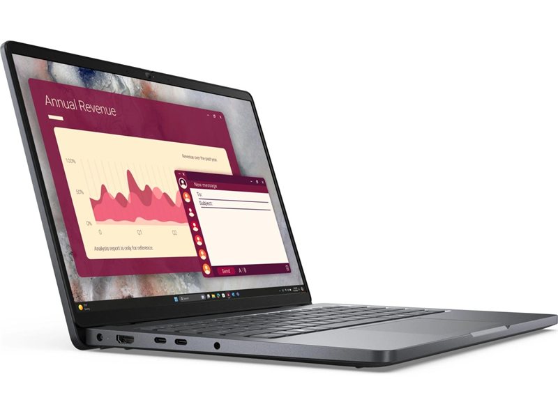 Ноутбук Dell Pro 14 PC14250 Core Ultra 7 265U 32Gb SSD1Tb Intel Graphics 14" IPS FHD+ (1920x1200) Linux silver WiFi BT Cam (PRO14-7315)