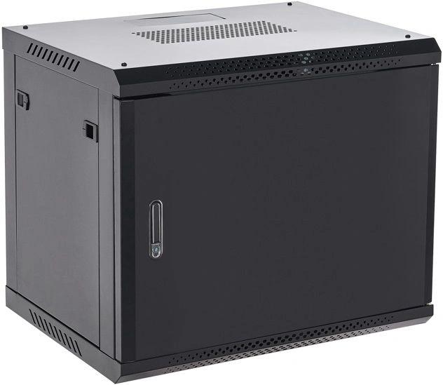 Шкаф коммутационный Rexant (04-0966-122) настенный 9U 600x600мм пер.дв.металл черный металл