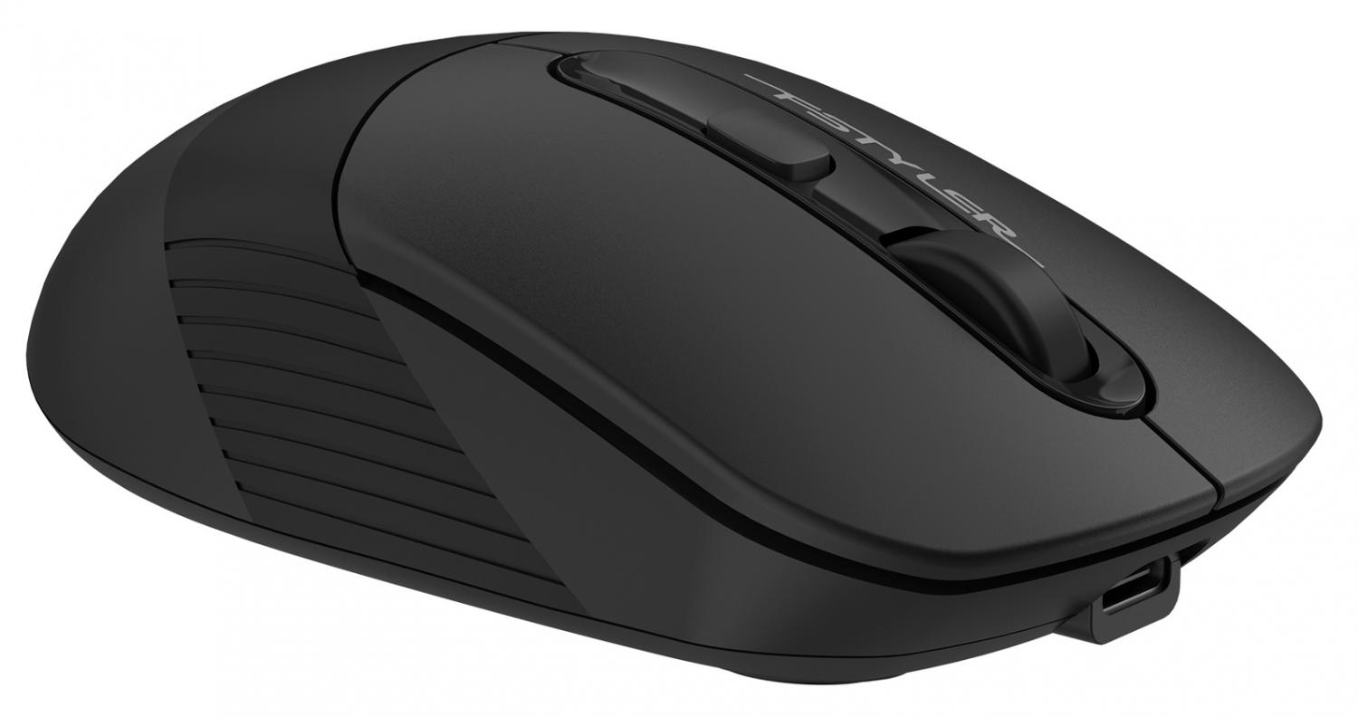 Мышь A4Tech Fstyler FB10C черный оптическая 2000dpi беспров. BT/Radio USB 4but (FB10C STONE BLACK)