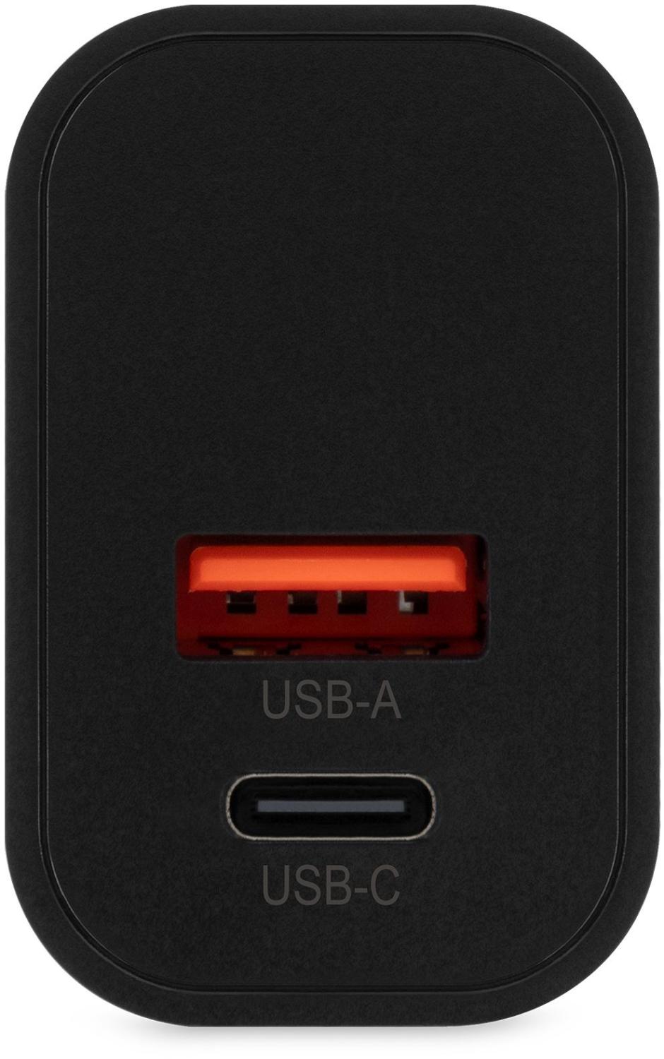Сетевое зар./устр. Buro BUWD1 20W 3A (PD+QC) USB-C/USB-A универсальное черный (BUWD18P110BK)