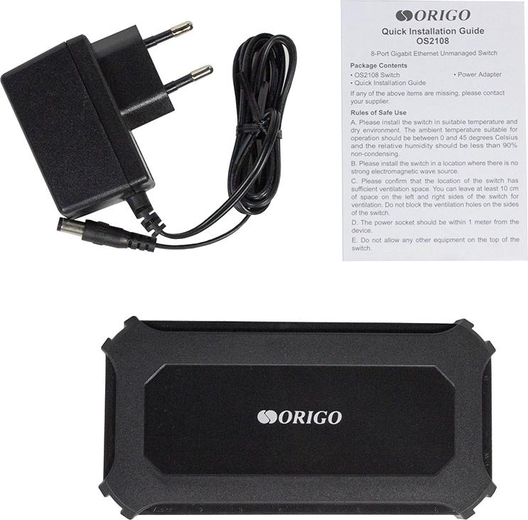 Коммутатор Origo OS2108 OS2108/A1A (L2) 8x1Гбит/с неуправляемый