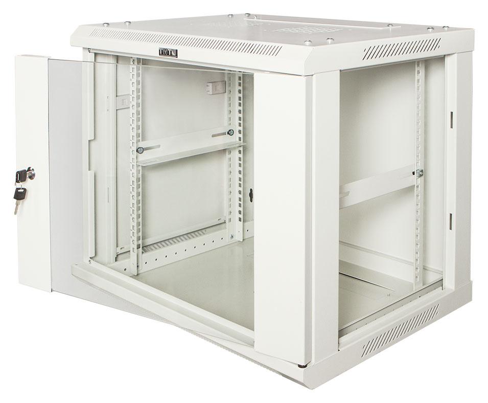 Шкаф коммутационный Lanmaster (TWT-CBWPG-9U-6X4-GY) настенный 9U 600x400мм пер.дв.стекл 60кг серый
