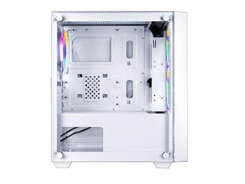 Ginzzu CL640 mATX FAN 4*12FRGB передняя панель Сетка Белый