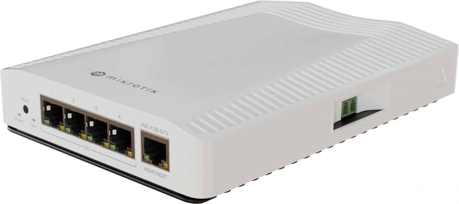Коммутатор MikroTik CRS304-4XG-IN 1x1Гбит/с 4x10Гбит/с 1PoE управляемый