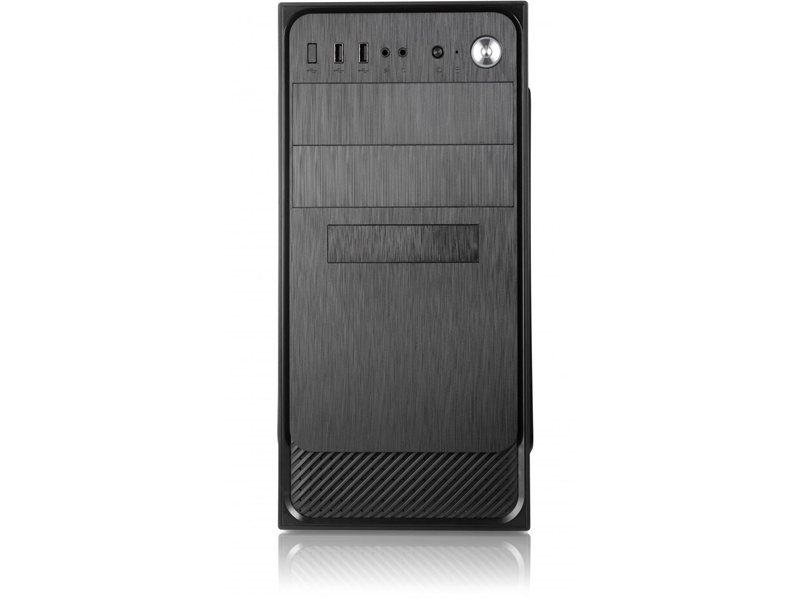 Корпус с блоком питания 450Вт./ Case Forza mATX, 450W, 2xUSB2.0, Black, w/o FAN, 12 cm fan PSU, power cord