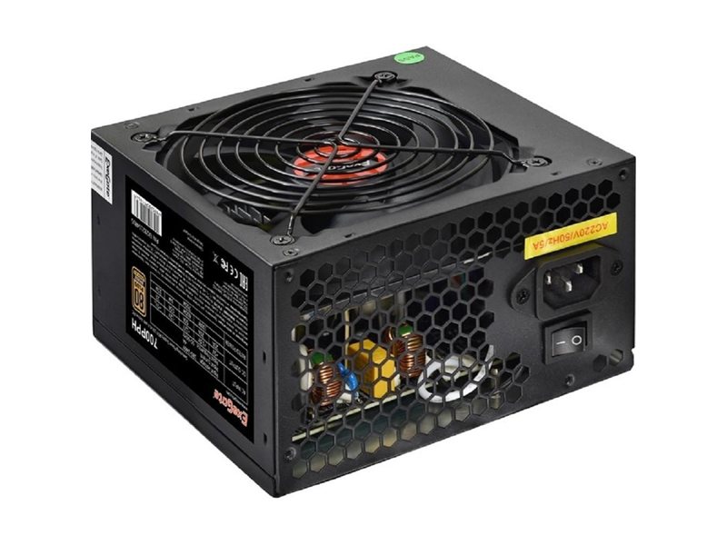 Exegate EX282154RUS Блок питания 700W ExeGate 80 PLUS® Bronze 700PPH (ATX, APFC, КПД 89% (80 PLUS Bronze), 12cm fan, 24pin, (4+4)pin, PCIe, 5xSATA, 3xIDE, black, Color Box)