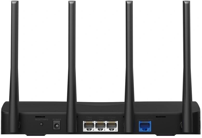 Роутер беспроводной Mercusys MR27BE BE3600 100/1000/2500BASE-T черный