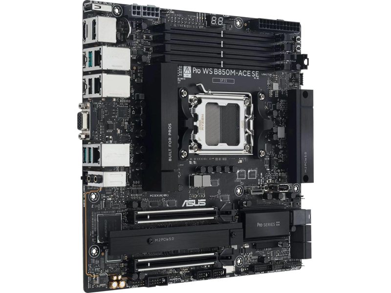 Материнская плата Asus PRO WS B850M-ACE SE Socket AM5 AMD B850 mATX AC`97 8ch(7.1) 1x10G/1х2,5G/1xGigabit RAID+VGA+HDMI+DP