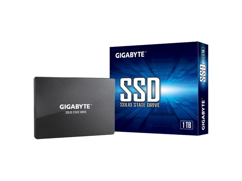 Твердотельный накопитель SSD Gigabyte GP-GSTFS31100TNTD 1TB 2.5" Client  SATA 6Gb/s, 550/500, IOPS 75/85K, MTBF 2M, TLC, DRA  less, RTL (804565)