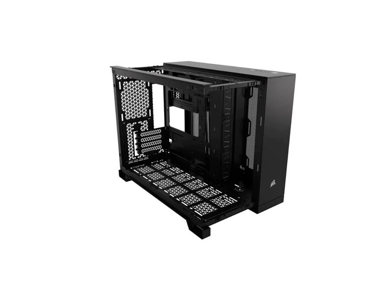 Корпус без блока питания/ Case Corsair 2500X Airflow, Midi-Tower, TG, no fan, 2xUSB-A 3.2, 1xUSB 3.2 Type-C, mATX, mITX Black
