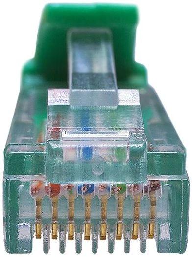 Патч-корд Suprlan 10-0157 UTP RJ-45 вил.-вилка RJ-45 кат.5E 1м зеленый LSZH 26AWG