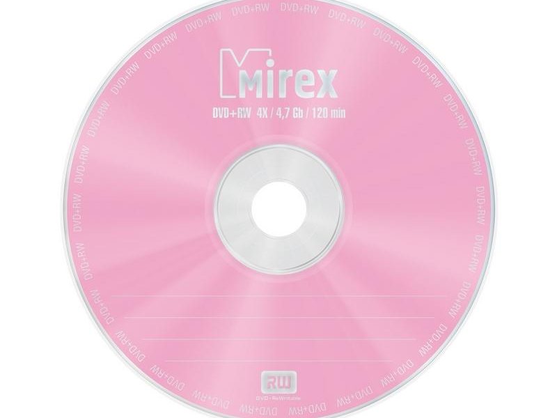 Диск DVD+RW Mirex 4.7 Gb, 4x, Slim Case (1), (1/50)