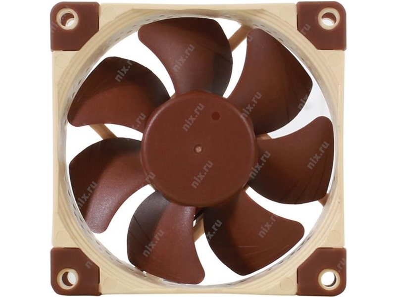 Кулер для корпуса/ Case Cooler Noctua NF-A8 FLX (80x80x25mm, 3-pin, 29.66CFM, 16.1dBA, 2000RPM, Beige/Brown)