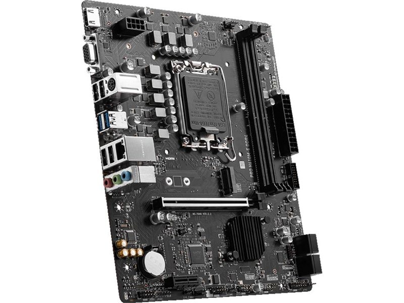 Материнская плата MB MSI INTEL H610 s1700, 2xDDR4(64GB), D-SUB/HDMI 1.4, 1xPCIe 4.0x16, 1xPCIe 3.0, 1xLAN, 4xSATA 6Gb/s, 1xM.2, 2xUSB 3.2, 4xUSB 2.0, 1xPS/2, mATX