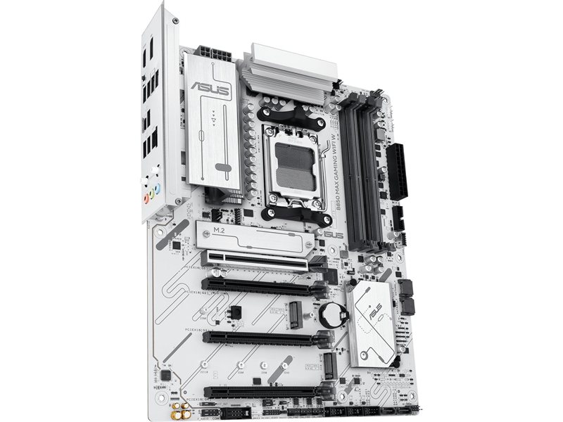 Материнская плата ASUS B850 MAX GAMING WIFI W, AM5, B850, 4*DDR5, 4*SATA, 3*M.2, 5*USB 3.2, 2*USB 2.0, Type-C, 5*PCIx16, DP+HDMI, ATX; 90MB1M10-M0EAY0