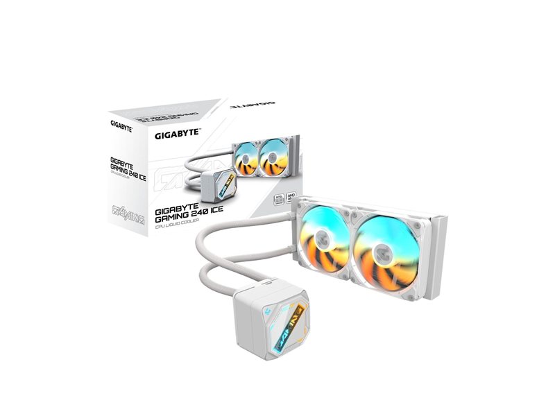 Жидкостная система охлаждения GIGABYTE Gaming GME 240I 2 x 120mm ARGB Fan, LGA 1200, LGA 1700, LGA 1851, AM5, AM4