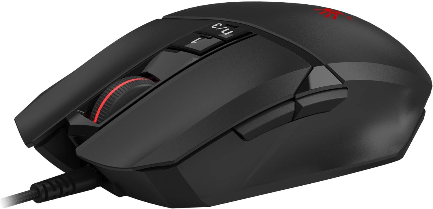 Мышь A4Tech Bloody W65 Max Mini черный оптическая 12000dpi USB 9but (W65 MAX MINI STONE BLACK)