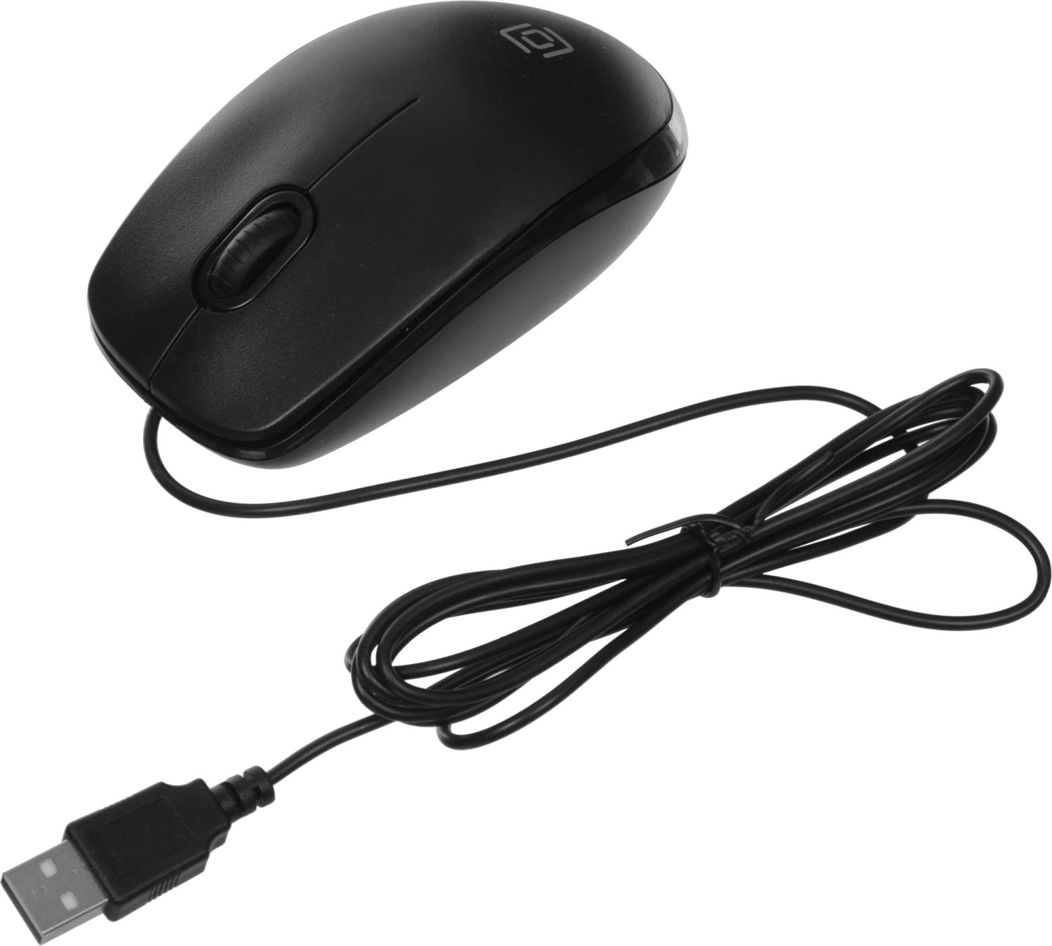 Мышь Оклик 195M for business черный оптическая 1200dpi USB 3but (M218 Black)
