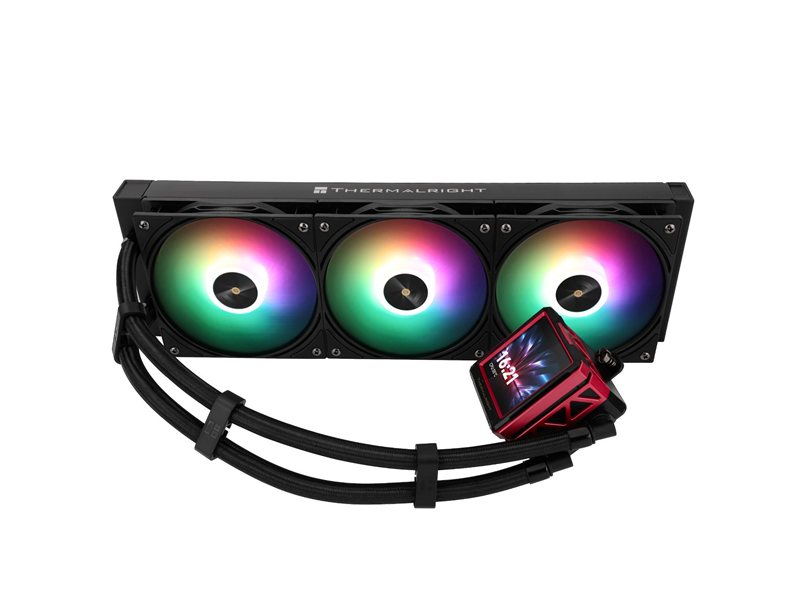 Водяное охлаждение для процессора/ Water Cooling System Thermalright Frozen Warframe 360 Ultra Black Argb (360mm, Black, ARGB/ Fans: 3x120mm, 70.84CFM, 22.1dBA, 2000RPM/ Pump height 60mm, 23dBA, 3000RPM, Rad thickness 27mm/ S: 1200, 1700, 1851, 2011, 2066