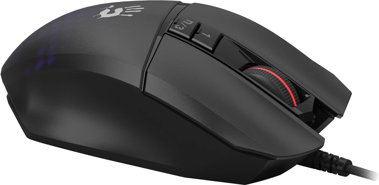 Мышь A4Tech Bloody W65 Max Mini черный оптическая 12000dpi USB 9but (W65 MAX MINI HONEYCOMB)