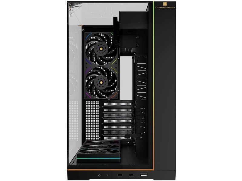 Thermalright Корпус TR-A70 Vision FanUB / Black / TG / TL-UB36R+TL-UB24 PWM Fans / 9.16'' LCD screen / USB TYPE-C / ATX / TRA70VFUBB