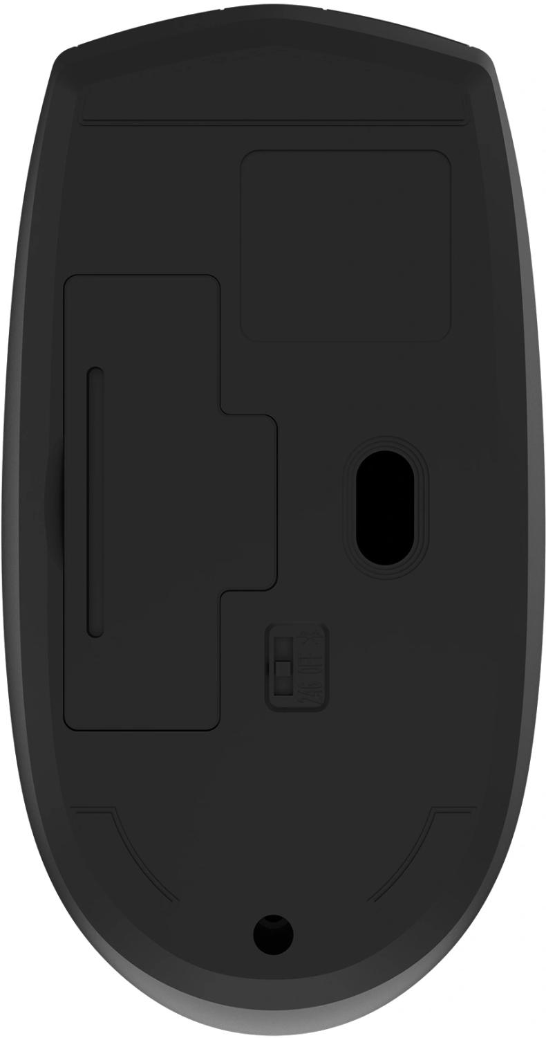 Мышь Оклик 201MW черный оптическая 1600dpi беспров. USB 4but (2070318)