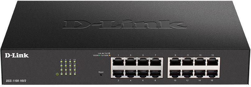 Коммутатор D-Link DGS-1100-16V2/A (L2) 16x1Гбит/с управляемый