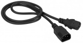 Шнур питания Lanmaster LAN-PP13/14-0.5-BK C13-С14 проводник.:3x0.75мм2 0.5м 220В черный