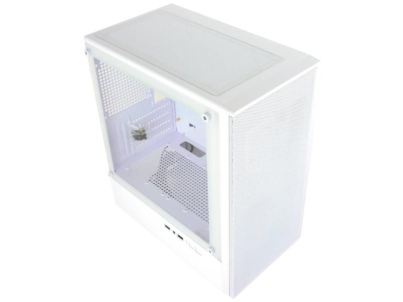 Корпус Ginzzu CL411 mATX передняя панель Сетка белый