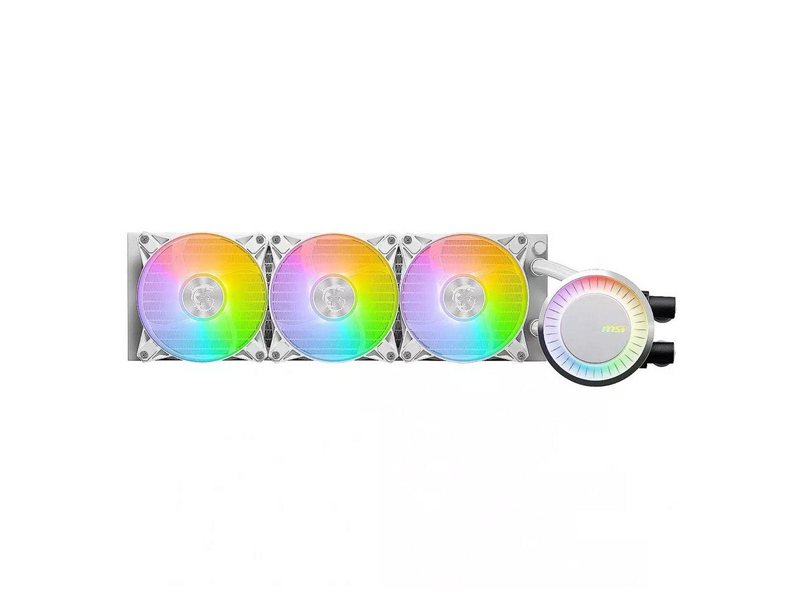 Жидкостная система охлаждения MSI MAG CORELIQUID E360 WHITE 3x ARGB Fan, ARGB Block, Color Box, Pallet packing