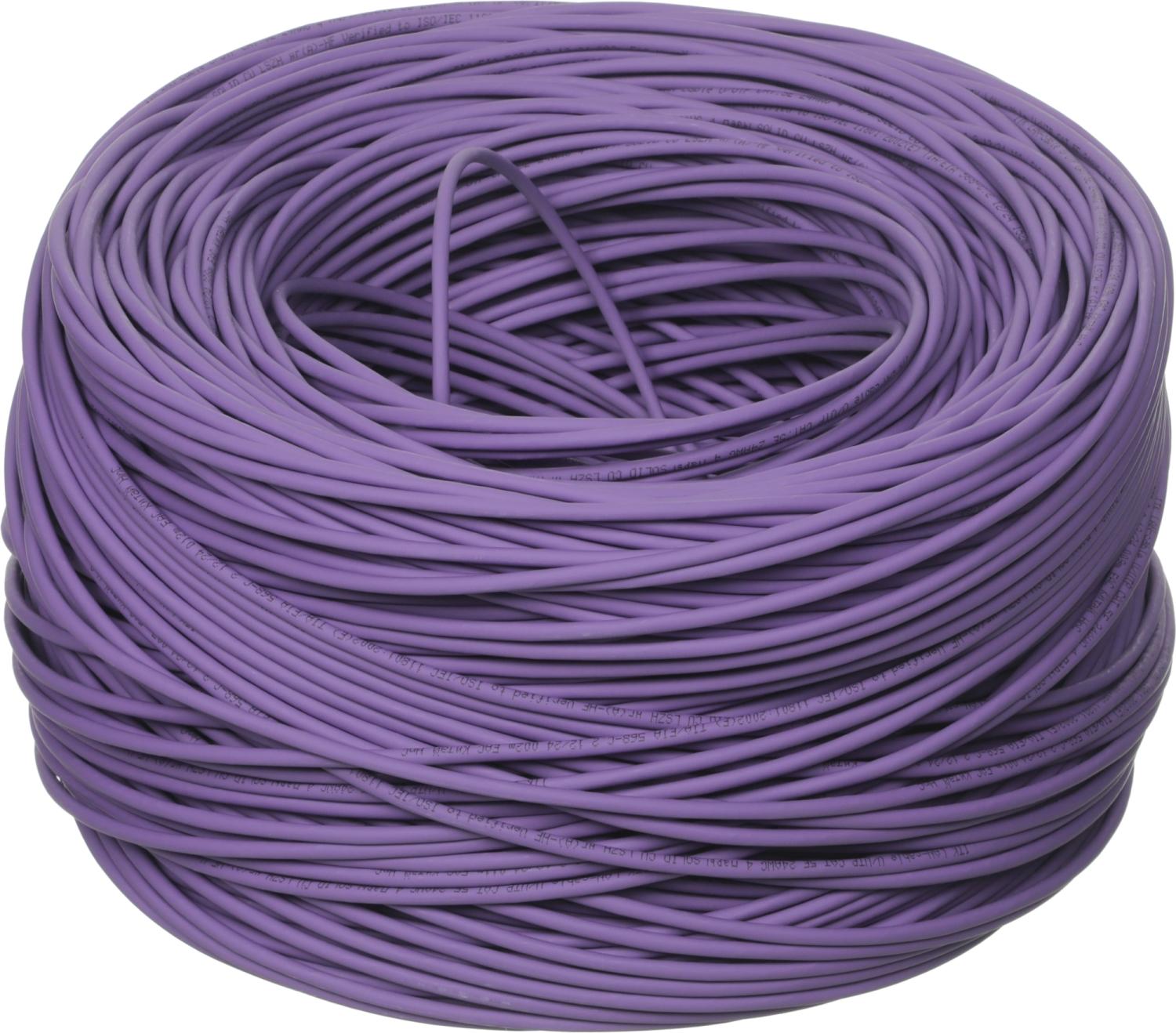 Кабель информационный ITK LC1-C5E04-126 кат.5E UTP 4 пары 24AWG LSZH внутренний 305м фиолетовый