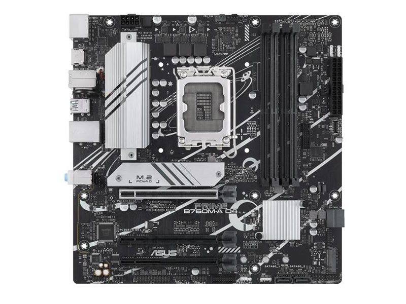 Материнская плата Asus PRIME B760M-A D4-CSM Soc-1700 Intel B760 4xDDR4 mATX AC`97 8ch(7.1) 2.5Gg RAID+HDMI+DP