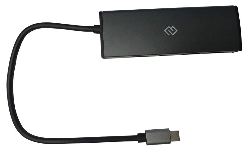 Разветвитель USB-C Digma HUB-3U3.0C-UC-G 4порт. серый (HUB-3U3.0С-UC-G)