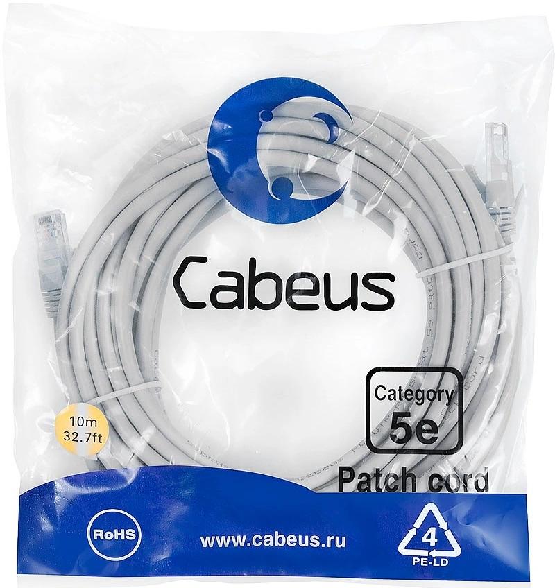 Патч-корд Cabeus PC-UTP-RJ45-CAT.5E-15M-LSZH U/UTP RJ-45 вил.-вилка RJ-45 кат.5E 15м серый LSZH