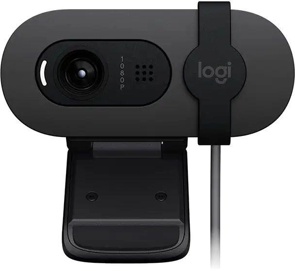 Камера Web Logitech HD Webcam Brio 100 черный 2Mpix (1920x1080) USB-A с микрофоном (960-001587)
